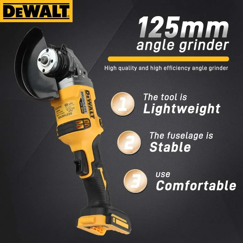 Heavy Equipment Grinder - Amoladora Inalámbrica sin Escobillas DEWALT DCG414