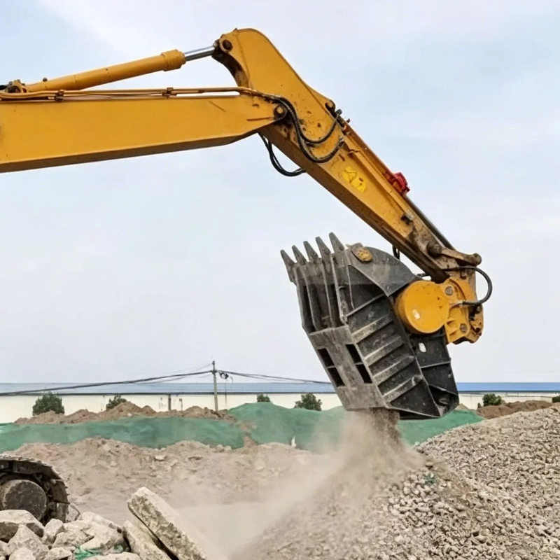 Heavy Equipment Attachments - Cucharón triturador para excavadora de roca,