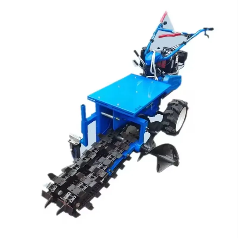 Trencher Machine Small - Miniexcavadora de cadena doble para huertos,