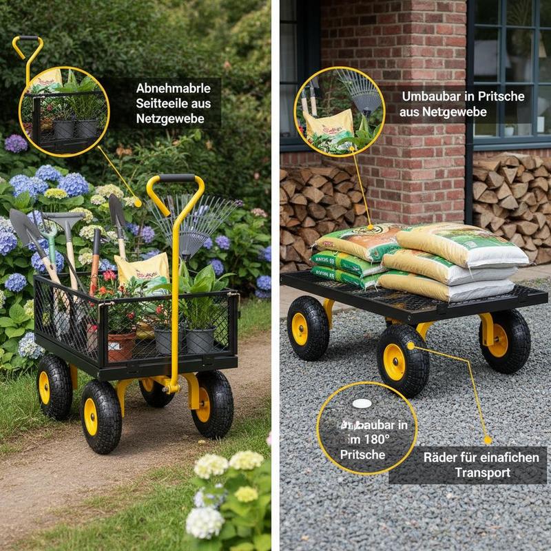 Carretilla de Jardín de Acero  - Heavy Equipment Yard reseña y precio