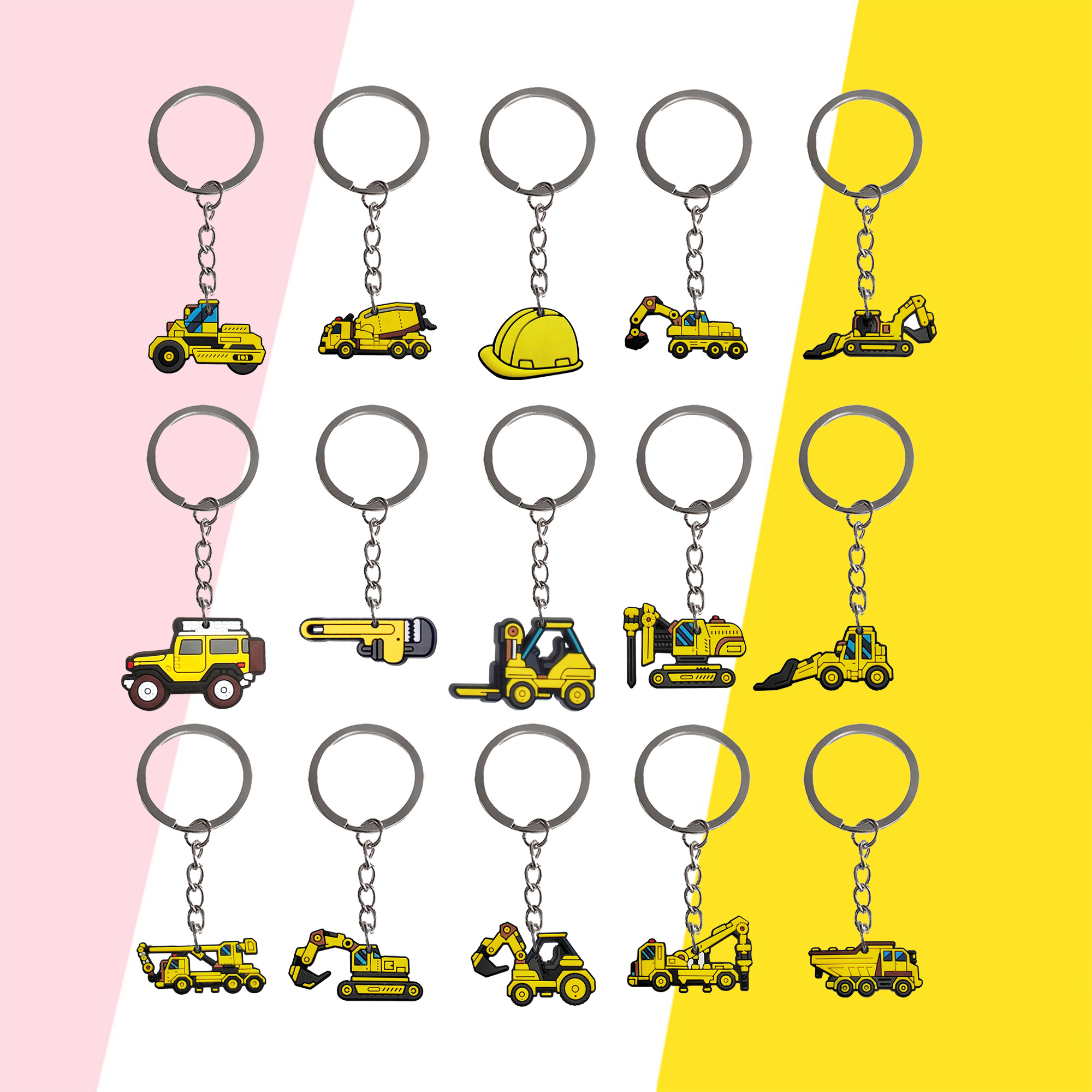 1 Uds llavero de dibujos anima - Heavy Equipment Key Ring reseña y precio