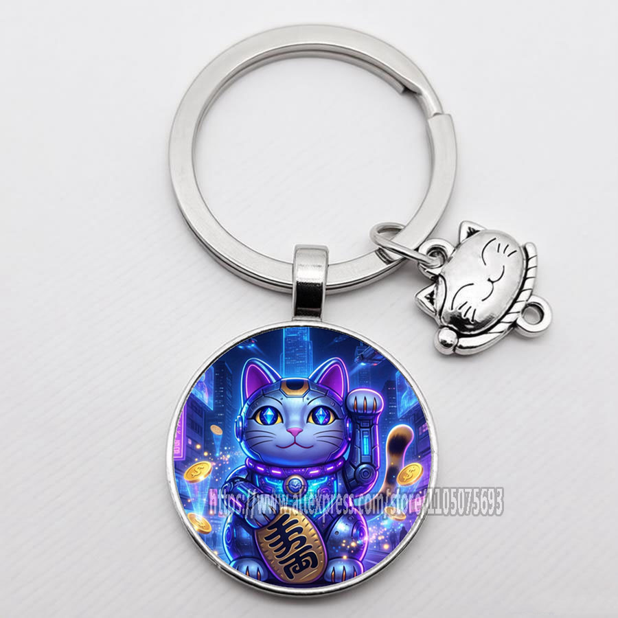 Llavero de Gato de la Suerte d - Heavy Equipment Keychain reseña y precio