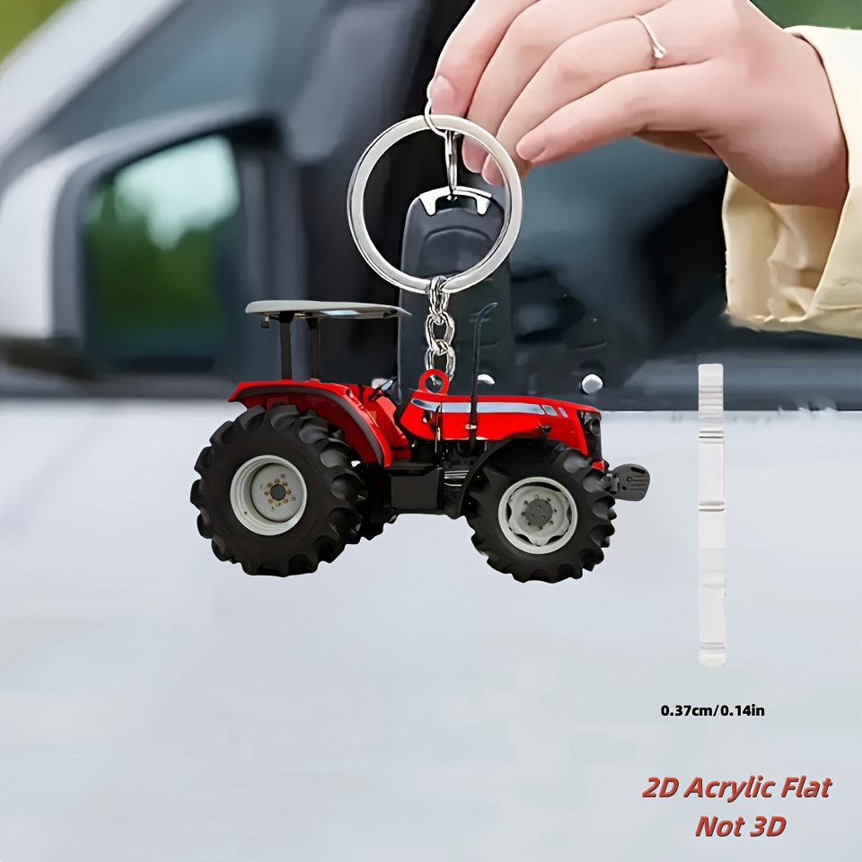 Llaveros de tractor rojo vibra - Heavy Equipment Key Ring reseña y precio