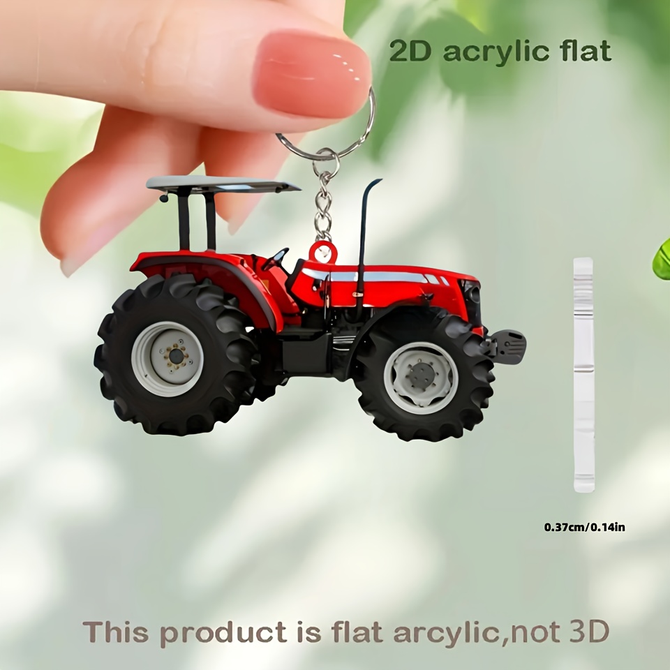 Llaveros de tractor rojo vibra - Heavy Equipment Key Ring reseña y precio