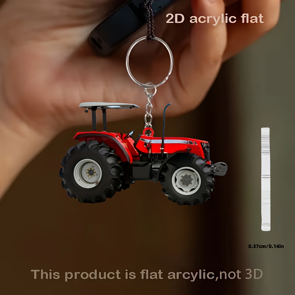 Llaveros de tractor rojo vibra - Heavy Equipment Key Ring reseña y precio
