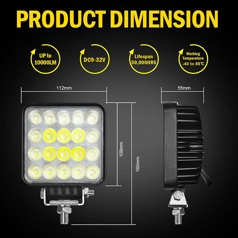 1 unidad de luz de trabajo par - Heavy Equipment Work reseña y precio