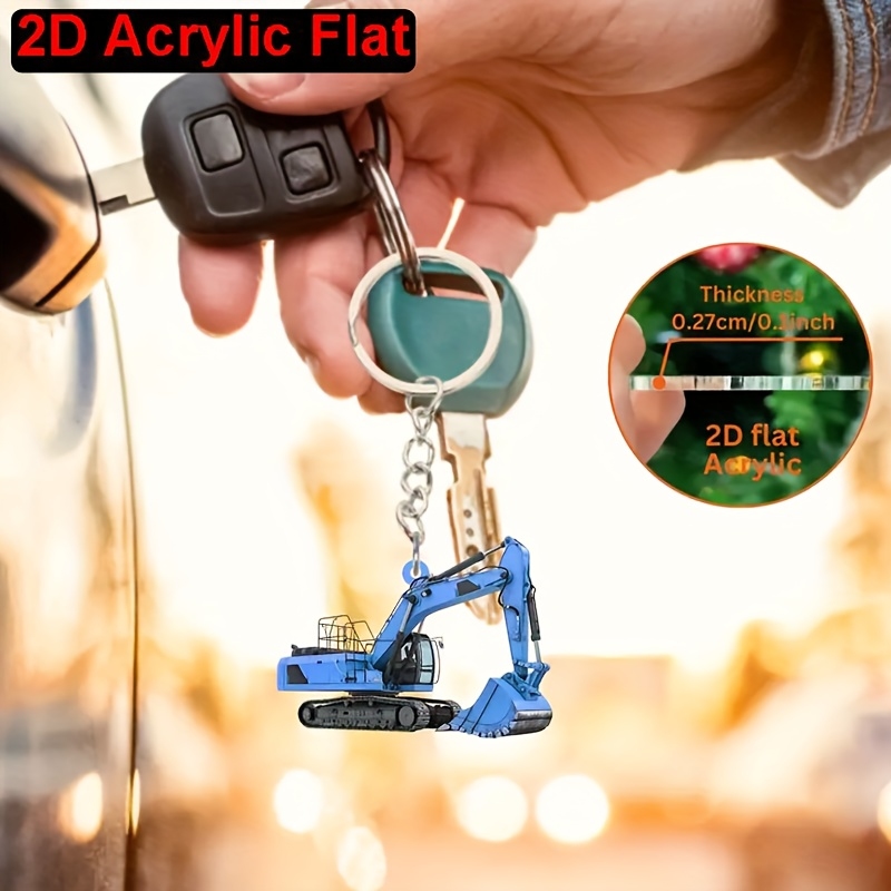 Llavero Acrílico Plano 2D Colo - Heavy Equipment Key Ring reseña y precio
