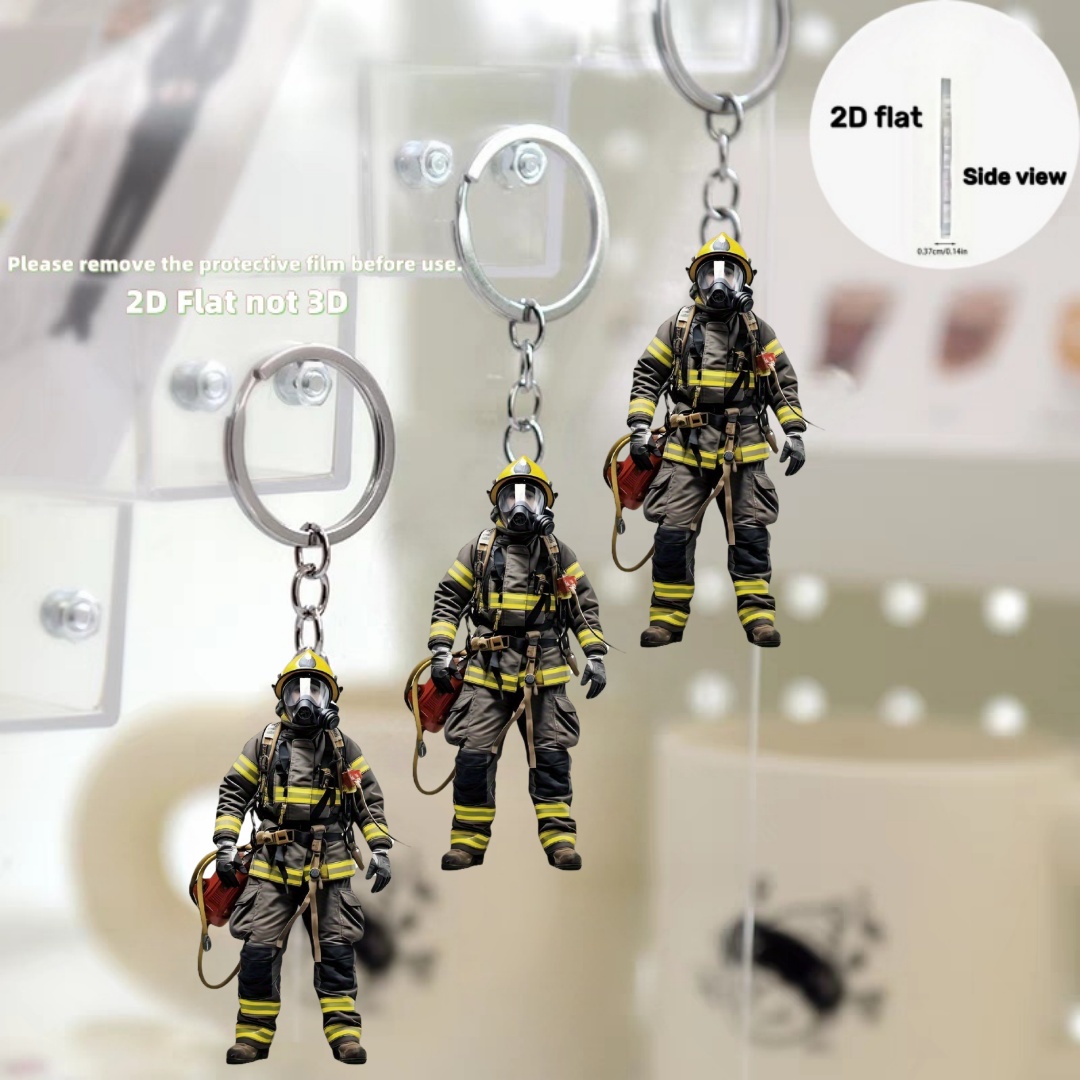 Llavero de bombero 2D, colgant - Heavy Equipment Key Ring reseña y precio