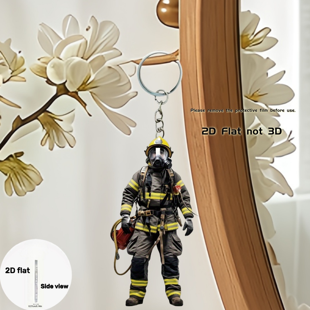 Llavero de bombero 2D, colgant - Heavy Equipment Key Ring reseña y precio