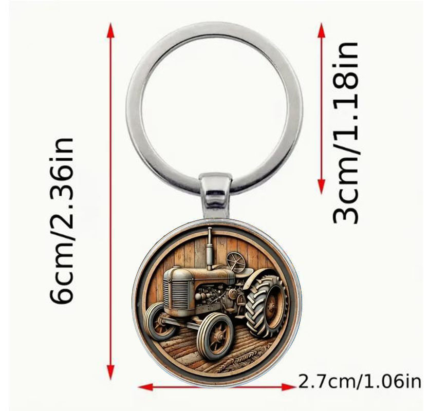 Llavero retro de tractor agríc - Heavy Equipment Keychain reseña y precio