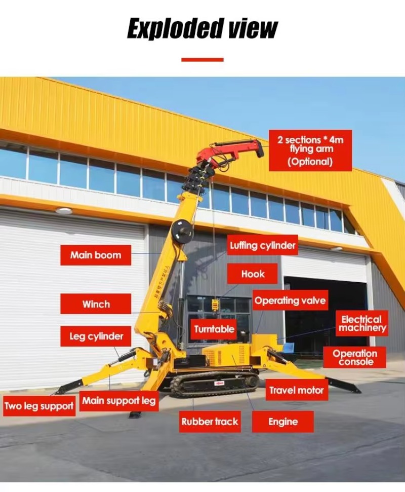 Grúa Araña Hidráulica de 8T, M - Heavy Equipment Crane reseña y precio